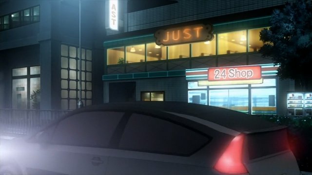 In front of the family restaurant